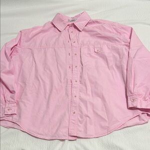 Mango Pink Button-Up